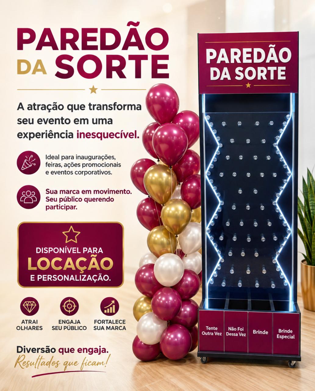 Paredão da Sorte Alaggio Play disponível para locação